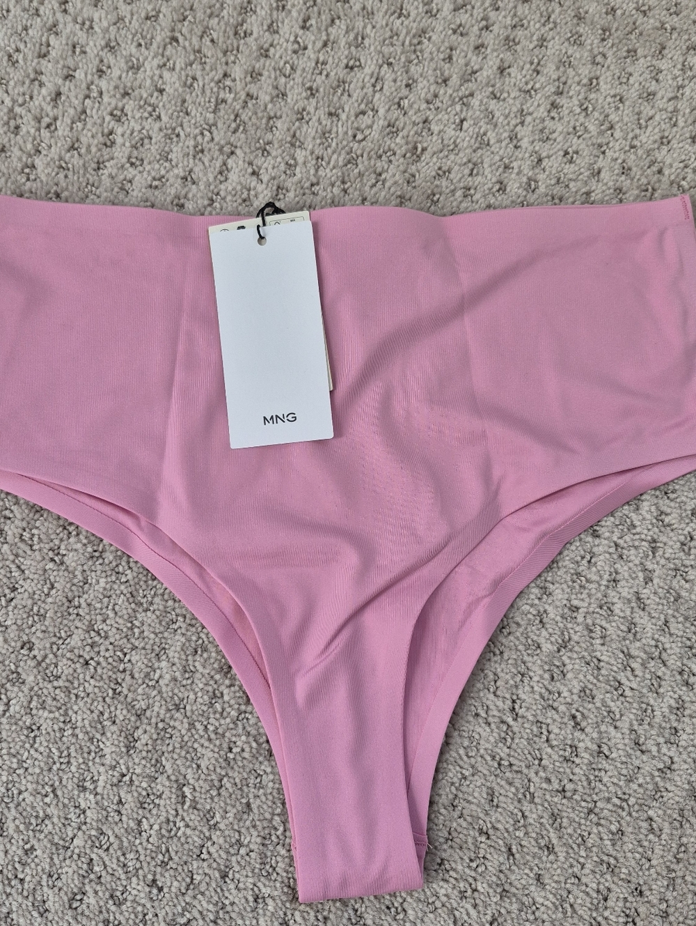 MNG MANGO Barbie Pink High Waist Swimwear Bottoms NWT Small